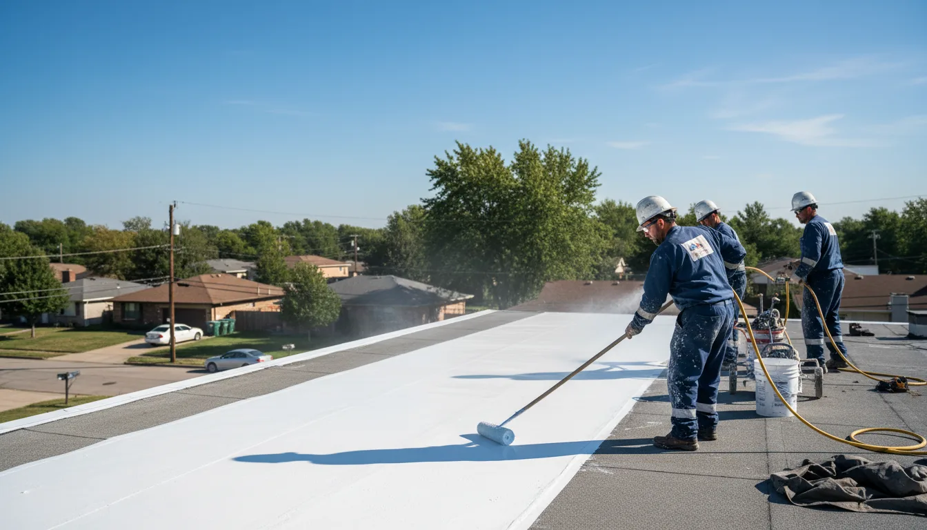 Commercial roof coating in Elbing, KS near me